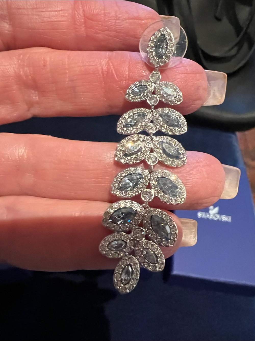 Swarovski crystal earrings for pierced ears. - Picture 5 of 5